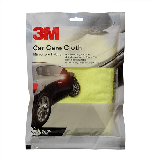 3M Car Care Microfiber Yellow Cloth (30x35cm, Pack of 1).