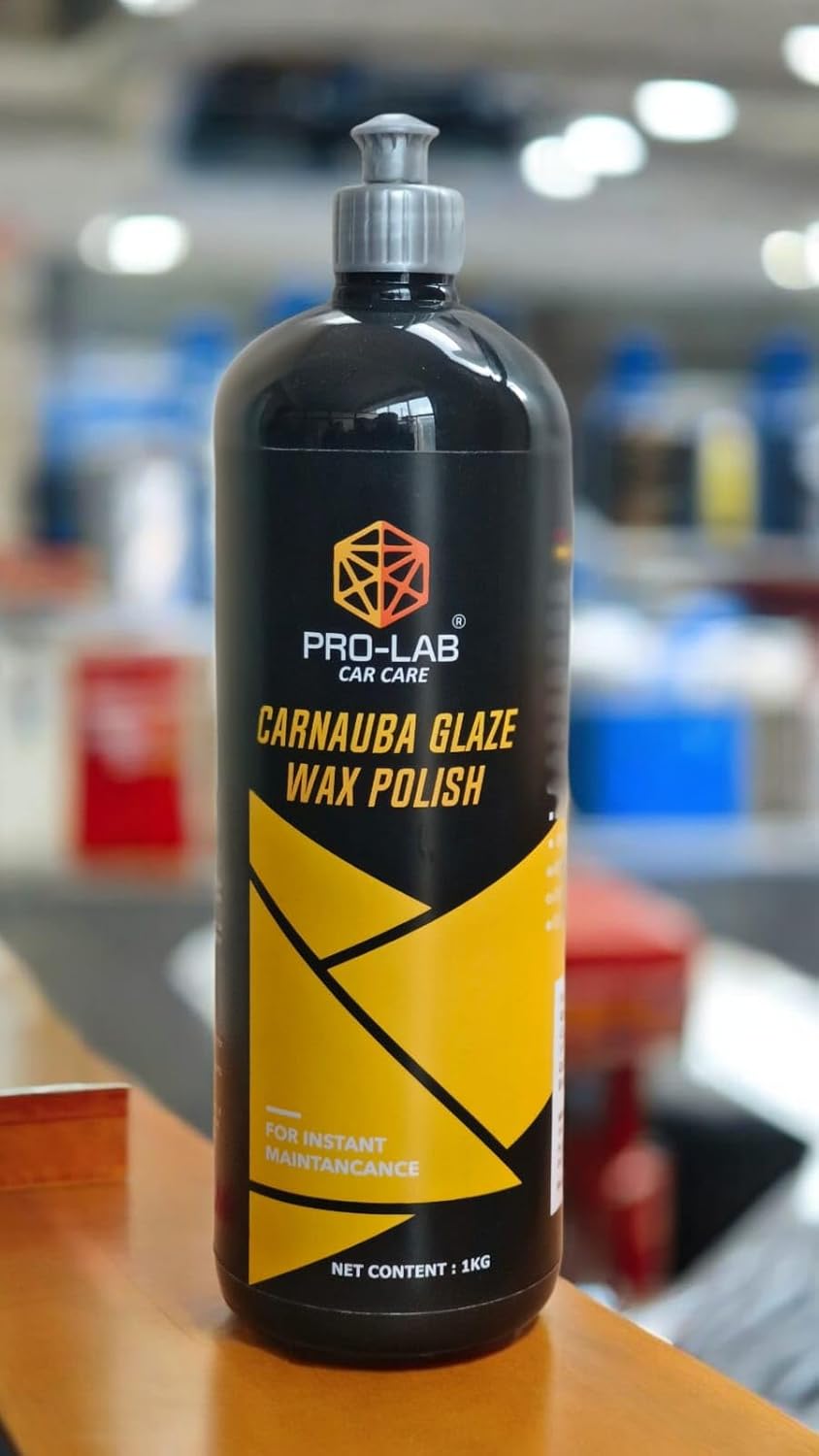 Pro-Lab Car Care Carnauba Glaze Wax Polish | High Gloss Shine & Paint Protection | Enhances Color Depth & Smooth Finish | Easy Application | For Instant Maintenance | 1 KG