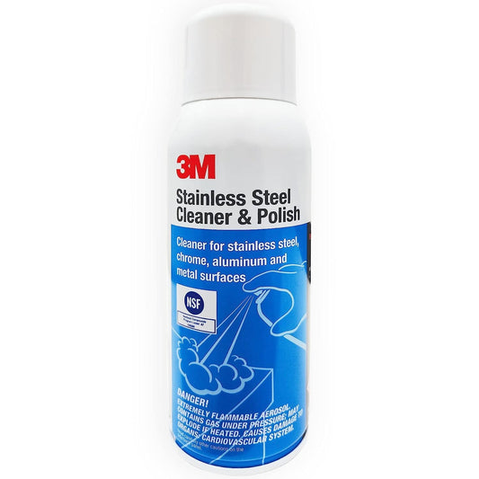 3M Stainless Steel Cleaner & Polish, Cleaning Spray Foam, Ready to Use Cleaner for Metal Surfaces, Remove Water Stain Mark & Fingerprints, Resists Streaking, Non Greasy & Pleasant Fragrance -283gm