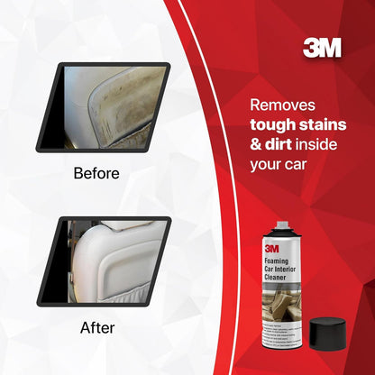 3M Foaming Car Interior Cleaner (580 g) | Upholstery and Leather Cleaner | Removes Tough Stains and Dirt Inside Your Car