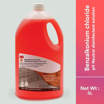 3M General Purpose Cleaner Solution P2, All-purpose Cleaners for Glass, Floor, Plastic, Stainless Steel, Fast Cleaner with Pleasant Fragrance (5L, Pack of 1)
