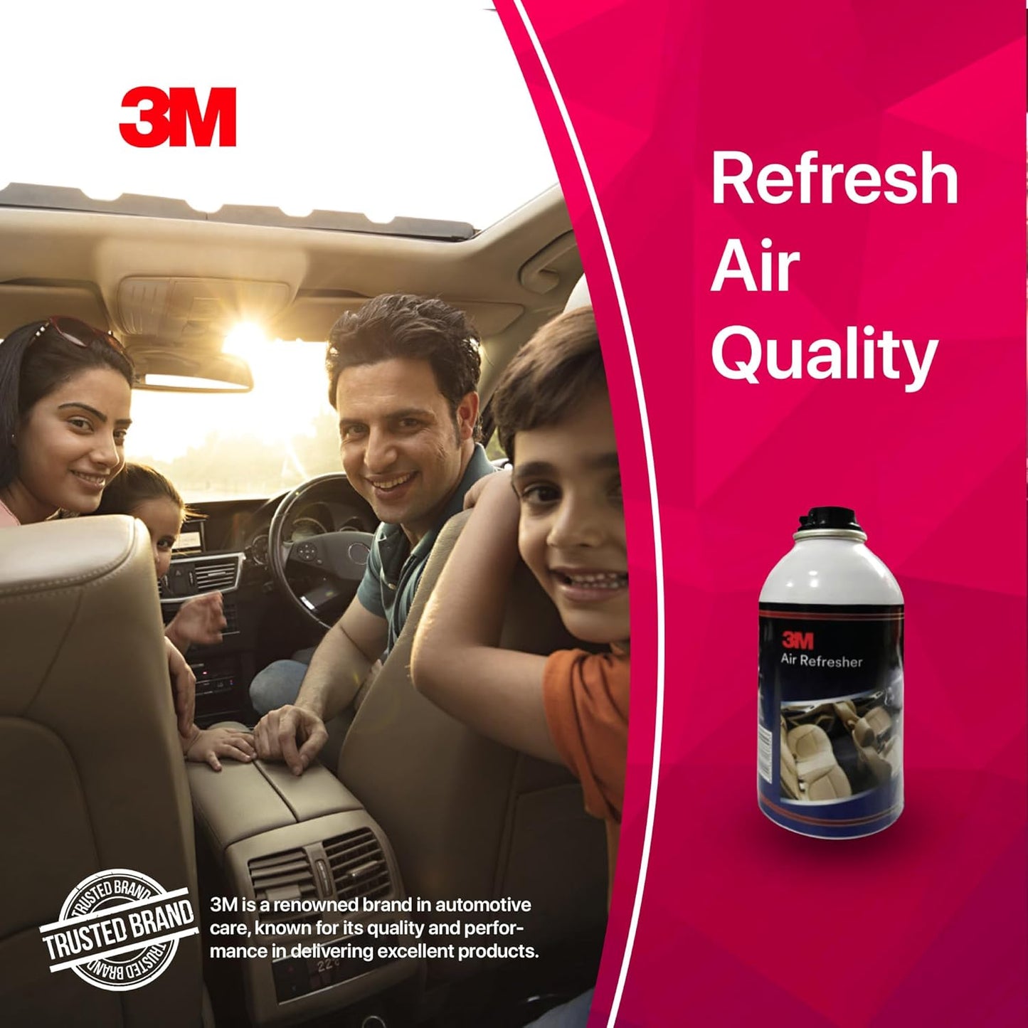 3M Car Air Refresher Spray - Refresh Your Car, Eliminates Bad Odors, Leaves A Fragrance! (60G, Pack Of 1) - Fresh