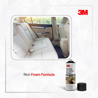 3M Foaming Car Interior Cleaner (580 g) | Upholstery and Leather Cleaner | Removes Tough Stains and Dirt Inside Your Car