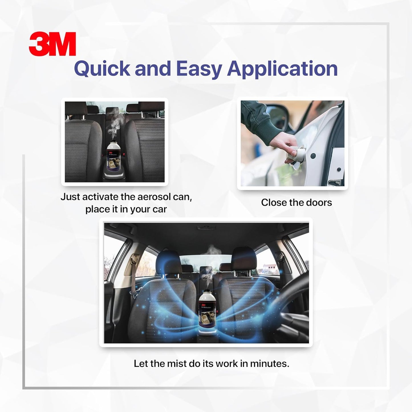 3M Car Air Refresher Spray - Refresh Your Car, Eliminates Bad Odors, Leaves A Fragrance! (60G, Pack Of 1) - Fresh