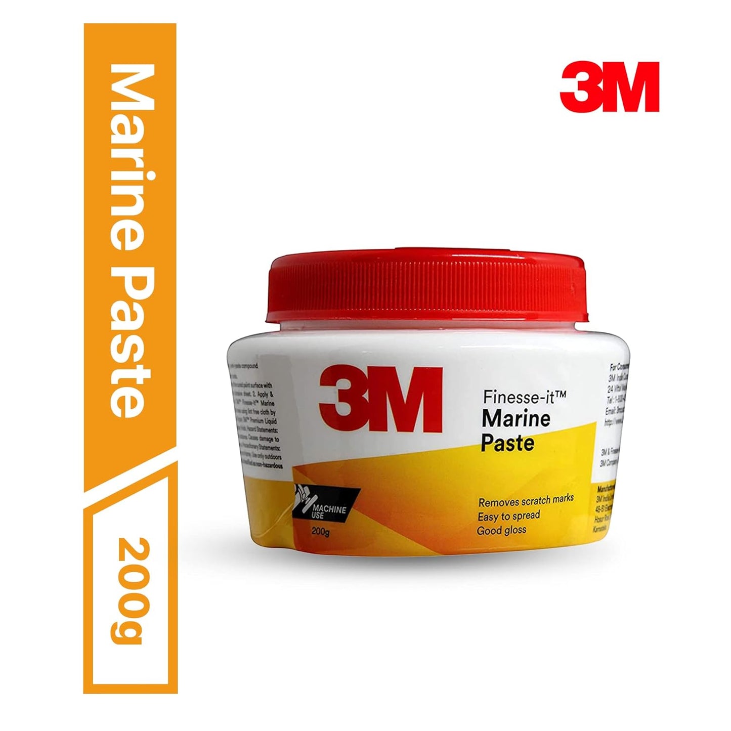 3M Finesse It Marine Car Paste (200 g ) | Remove Minor Scratch Marks from Heavily Oxidized Surfaces | Adds more Gloss |
