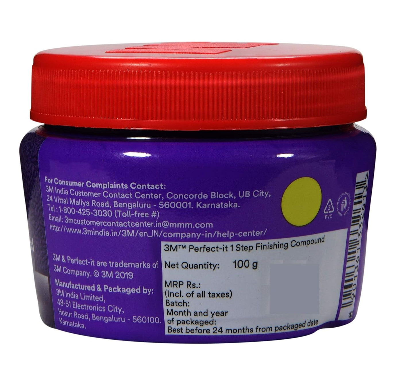 3M Perfect-It 1-Step Finishing Compound (100 g) | Removes Minor Scratches,Foam;Wool,Black