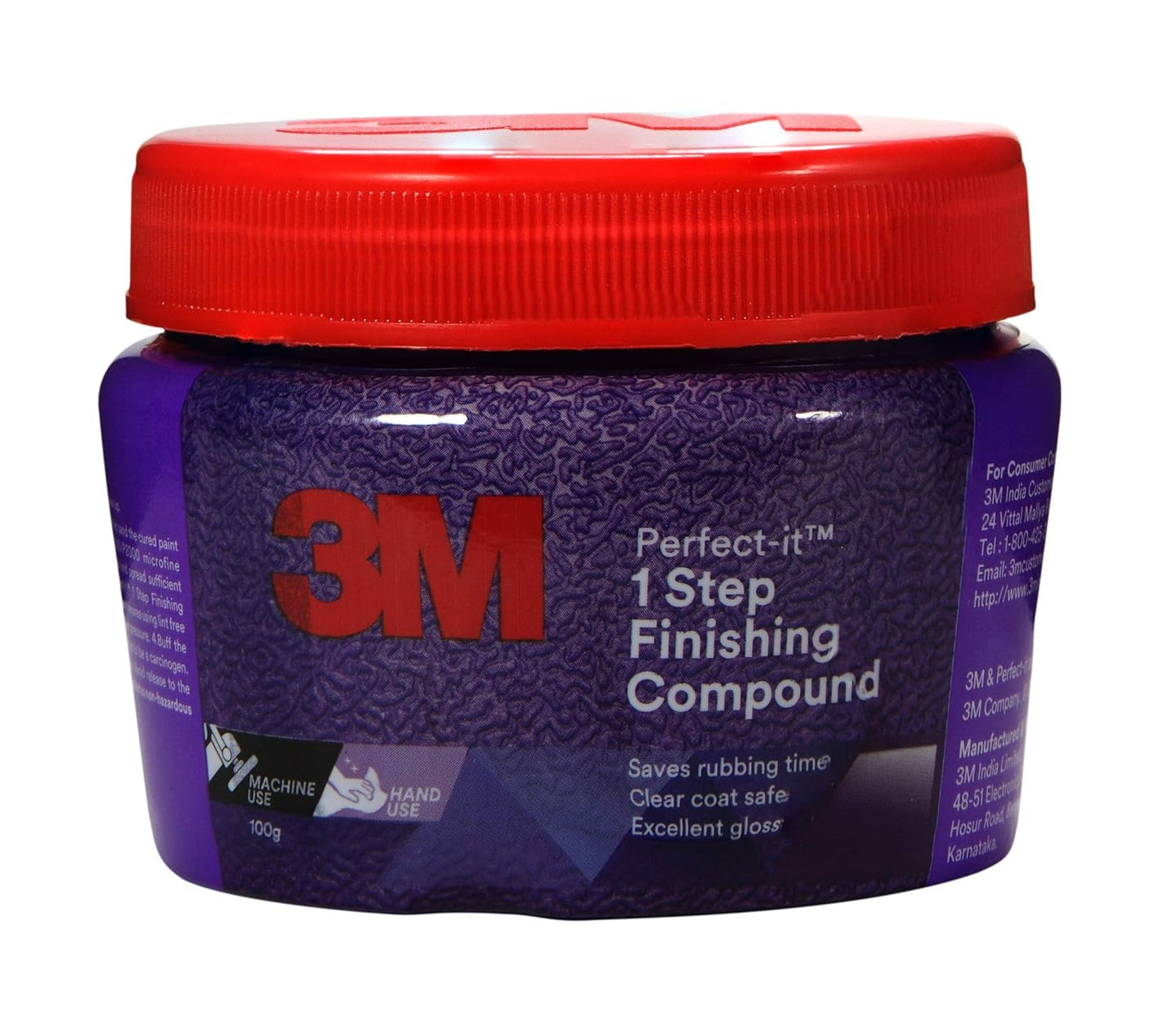 3M Car Care Car Wash Shampoo, 250ml & Perfect-It 1-Step Finish Compound (100 g)